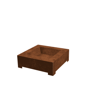 Cortenstaal vuurschaal schuin model compact