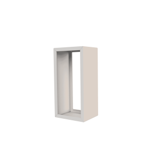Witte gelakte houtopslag rechthoek staand compact variant