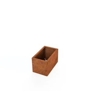 Cortenstaal plantenbak rechthoek laag mini model