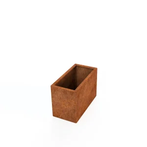 Cortenstaal plantenbak hoog rechthoek klein model