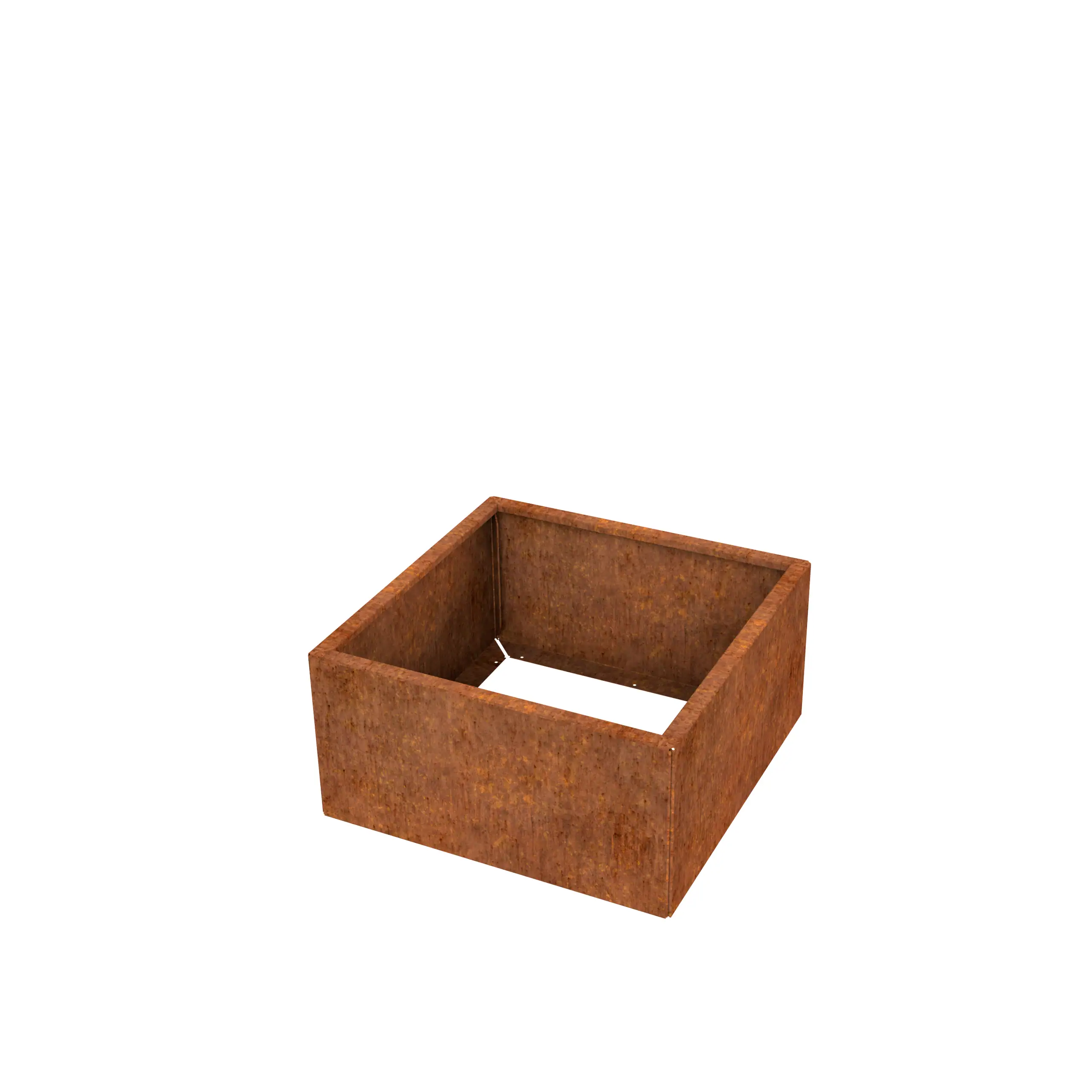 Cortenstaal plantenbak vierkant laag klein model