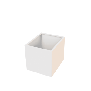 Witte gelakte plantenbak compact model